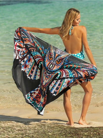 Printed Spaghetti Strap Cover Up - Siennasass