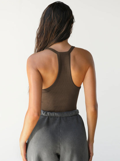 Scoop Neck Wide Strap Tank - Siennasass
