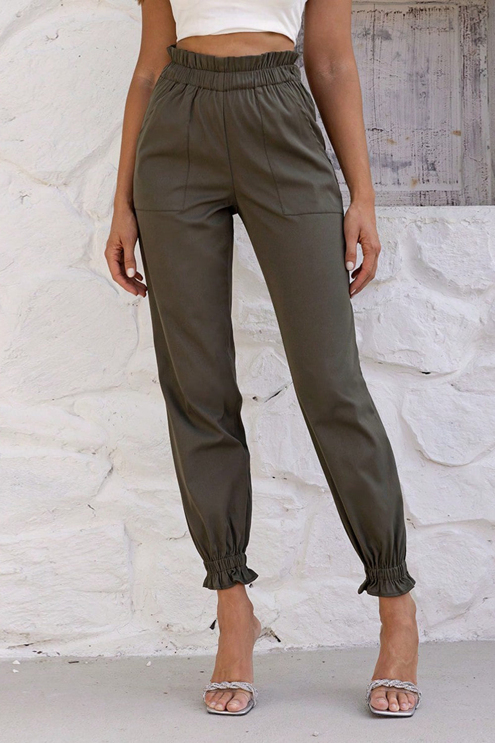 Paperbag Waist Pants with Pockets - Siennasass