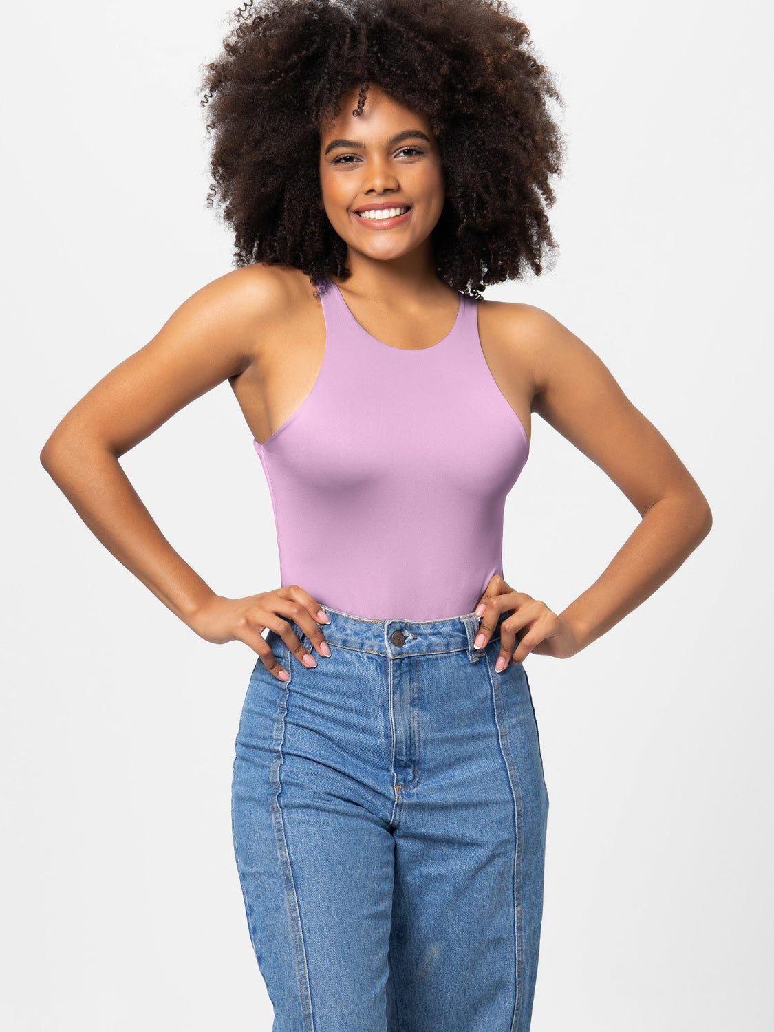 Full Size Round Neck Wide Strap Bodysuit - Siennasass