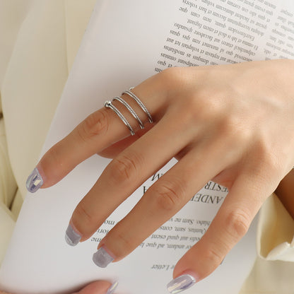 Titanium Steel Wrap Ring - Siennasass