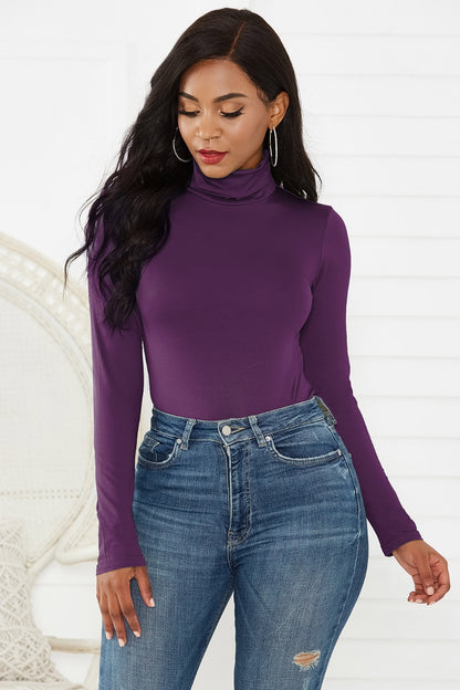 Turtleneck Long Sleeve Bodysuit - Siennasass