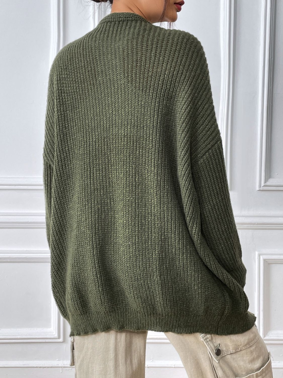 Open Front Long Sleeve Cardigan - Siennasass
