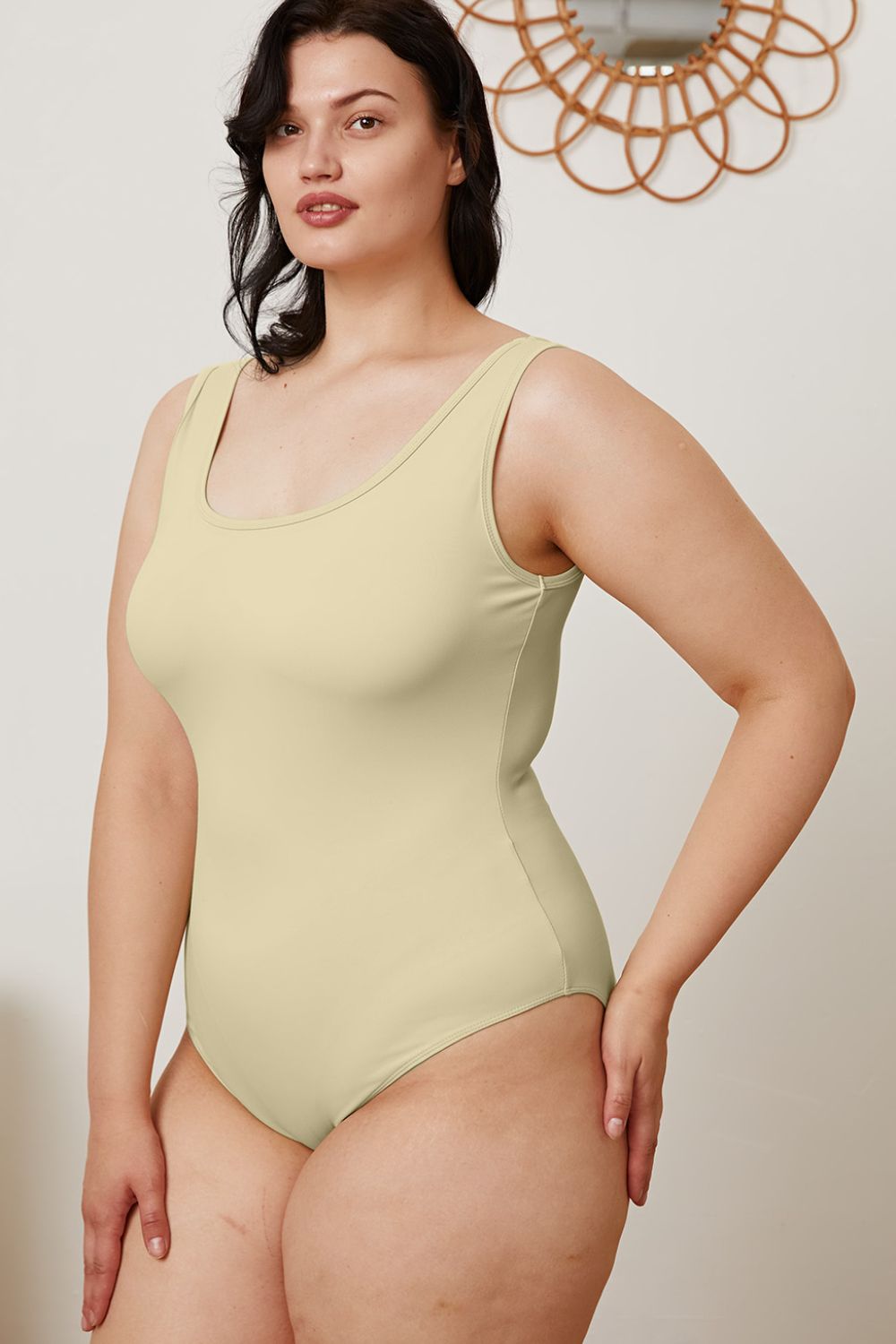 Basic Bae Full Size Square Neck Sleeveless Bodysuit - Siennasass