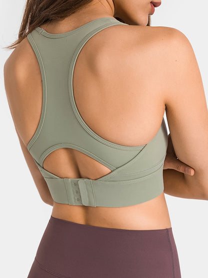 Double Take Round Neck Racerback Cropped Tank - Siennasass