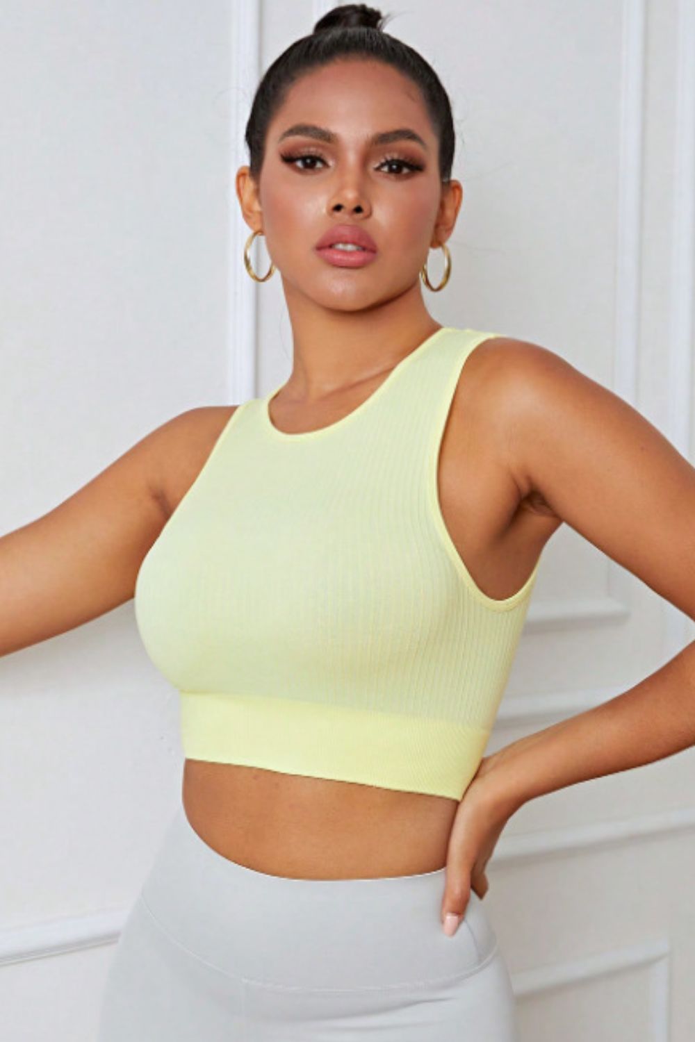 Round Neck Long Active Bra - Siennasass