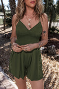 V-Neck Spaghetti Strap Romper - Siennasass