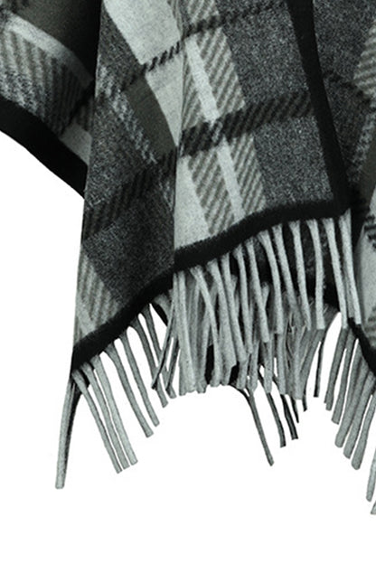 Cloak Sleeve Fringe Detail Poncho - Siennasass