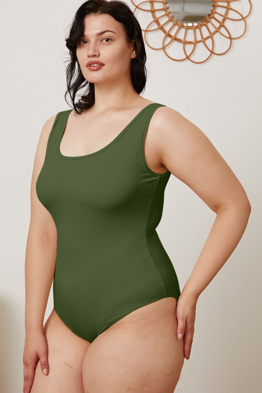 Basic Bae Full Size Square Neck Sleeveless Bodysuit - Siennasass