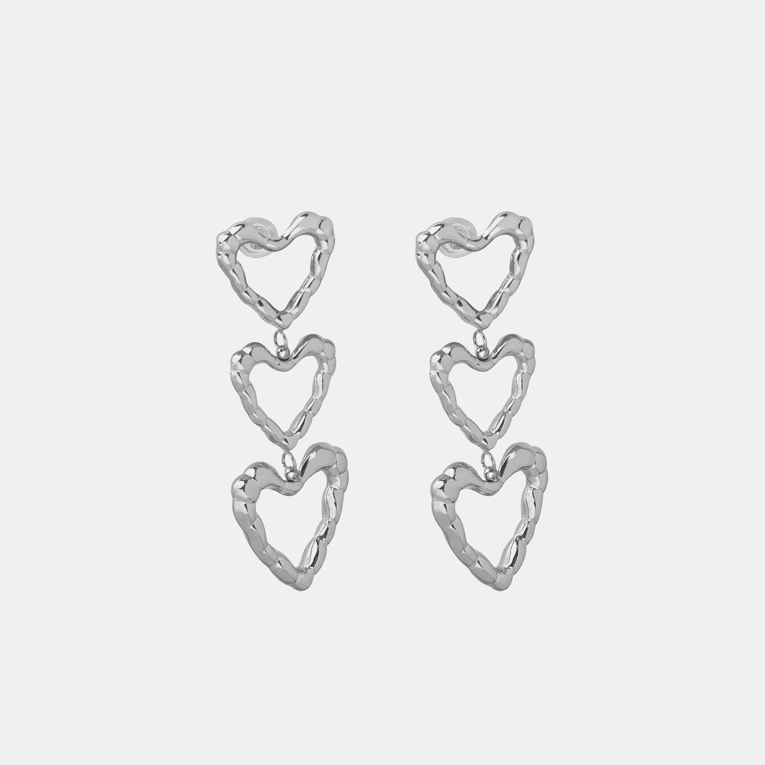 Titanium Steel Heart Earrings - Siennasass