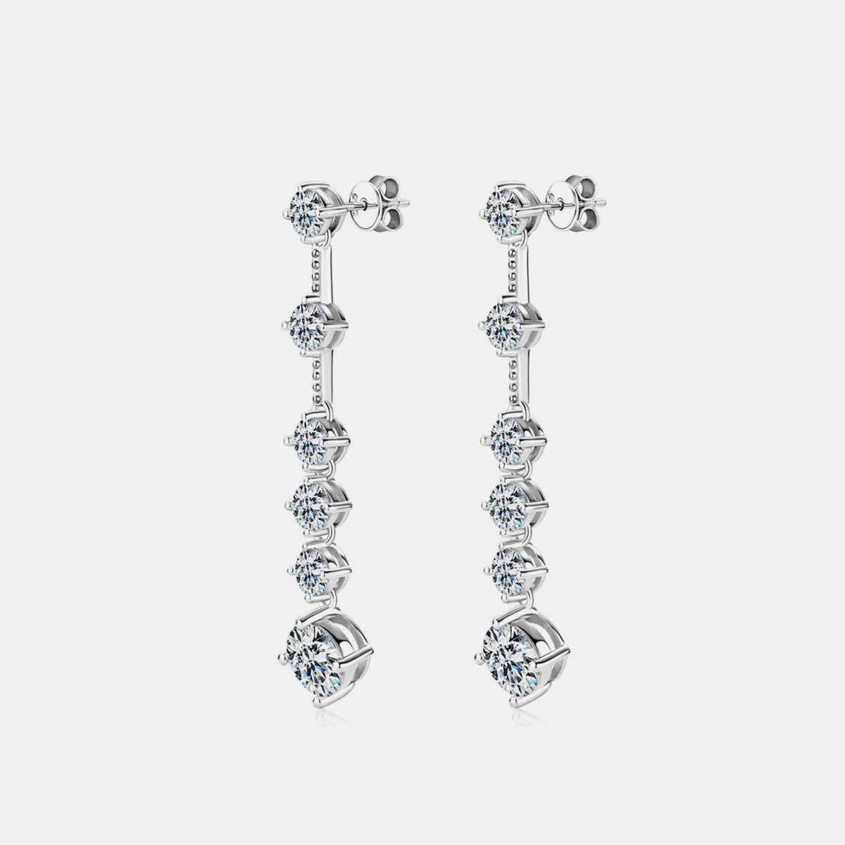 4 Carat Moissanite 925 Sterling Silver Earrings - Siennasass