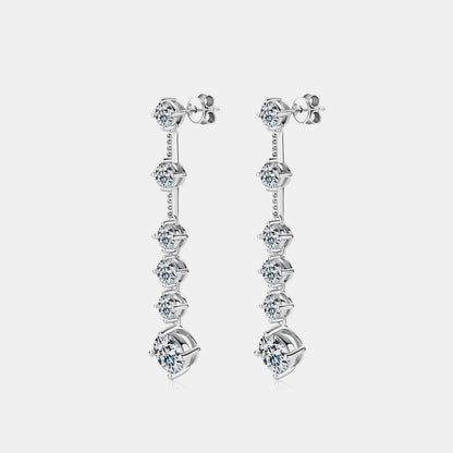 4 Carat Moissanite 925 Sterling Silver Earrings - Siennasass