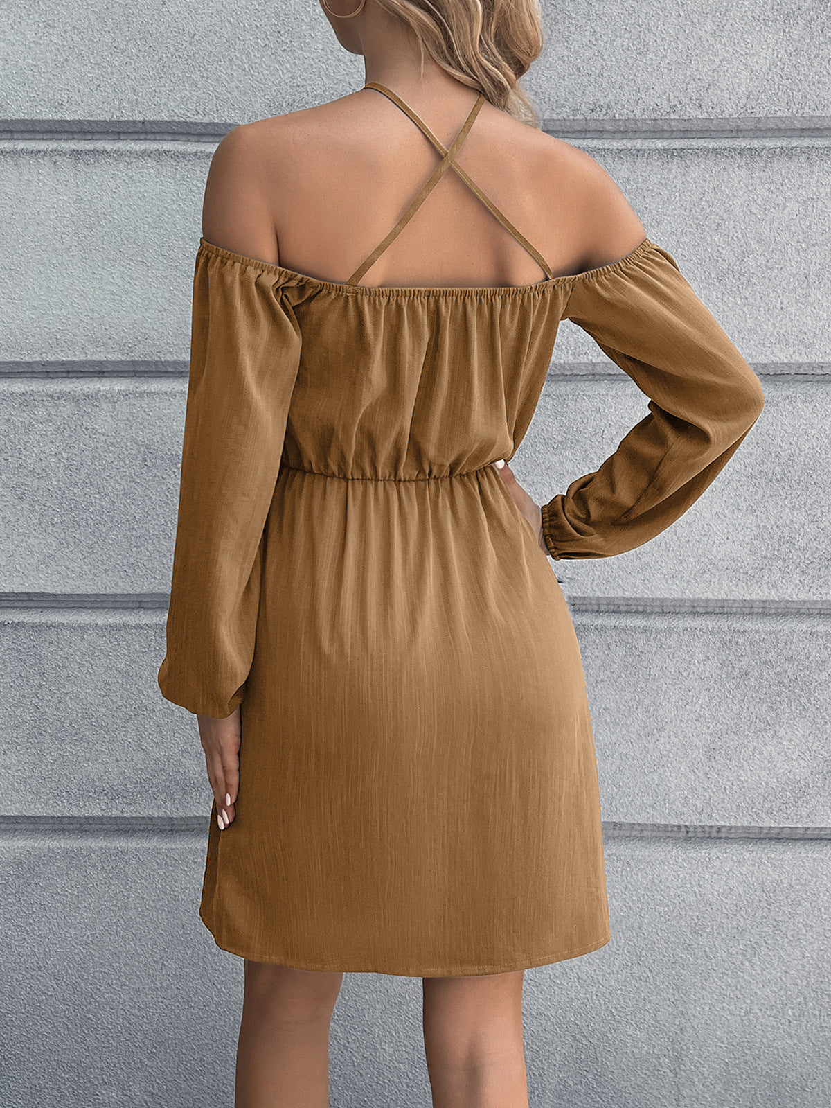 Ivy Lane Cold-Shoulder Crisscross Mini Dress - Siennasass