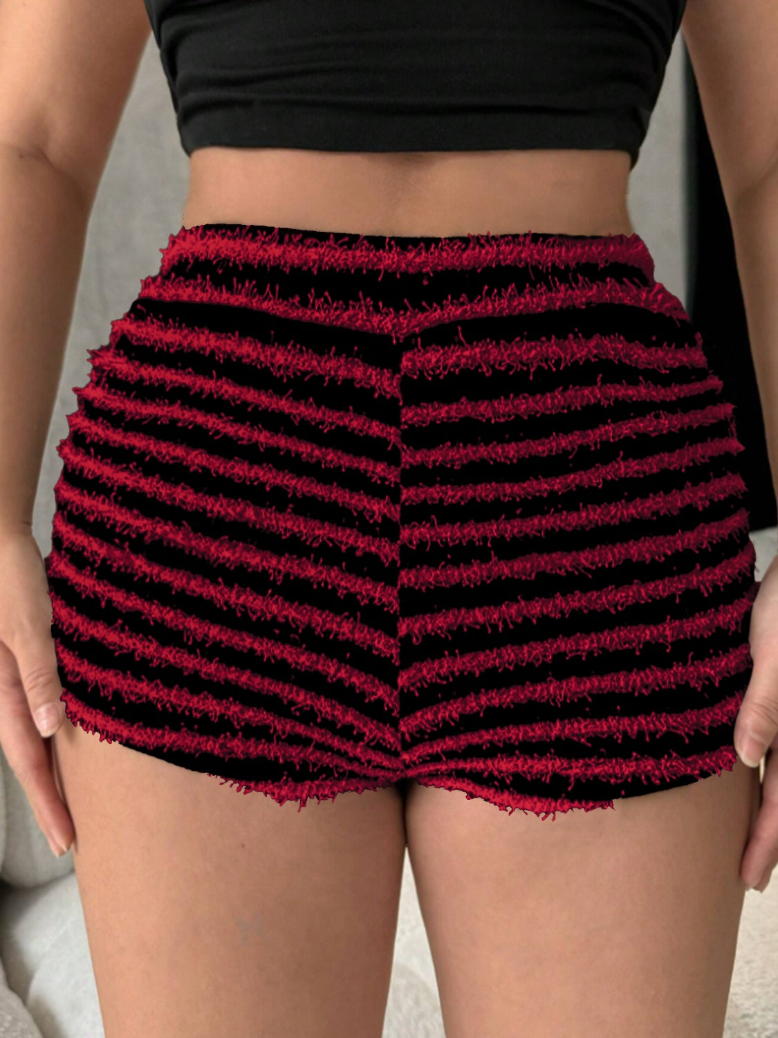 Striped High Waist Shorts - Siennasass