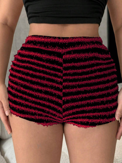 Striped High Waist Shorts - Siennasass