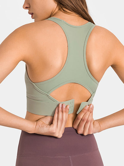 Double Take Round Neck Racerback Cropped Tank - Siennasass