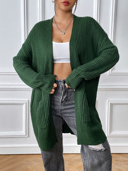 Open Front Long Sleeve Cardigan - Siennasass