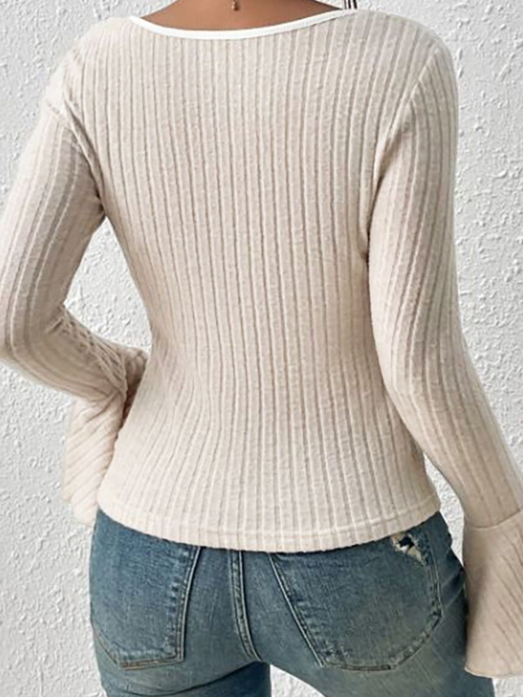 Scoop Neck Long Sleeve T-Shirt - Siennasass