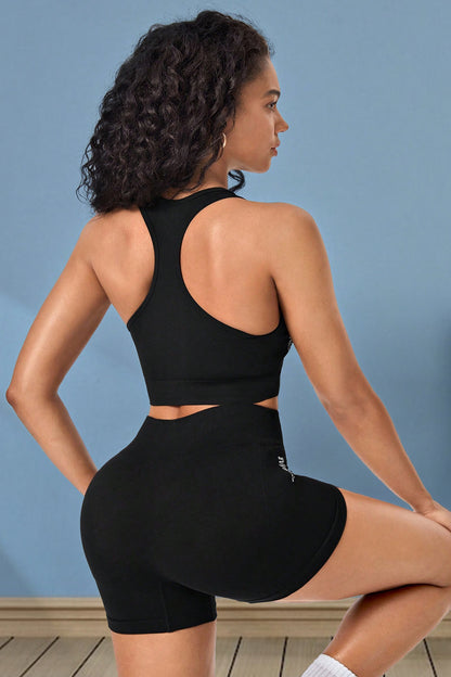 Cropped Sports Tank and Shorts Set - Siennasass