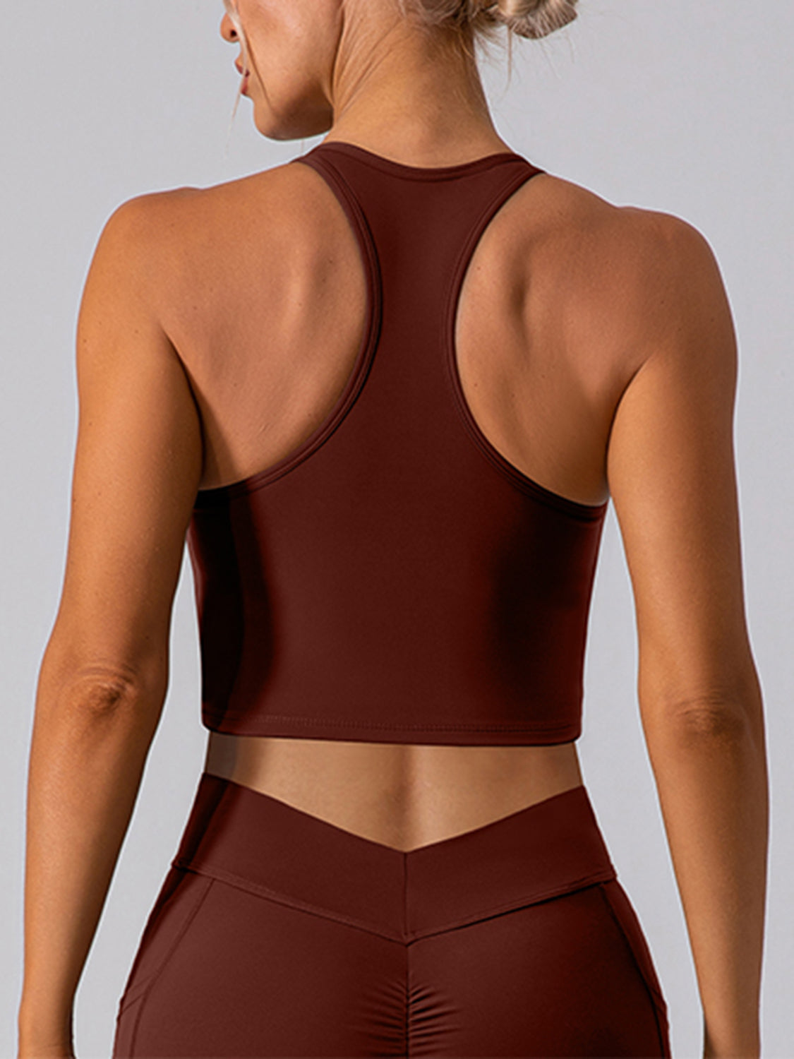 Square Neck Racerback Cropped Tank - Siennasass