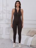 Half Zip Wide Strap Active Jumpsuit - Siennasass