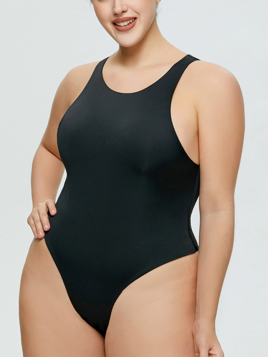 Full Size Round Neck Wide Strap Bodysuit - Siennasass