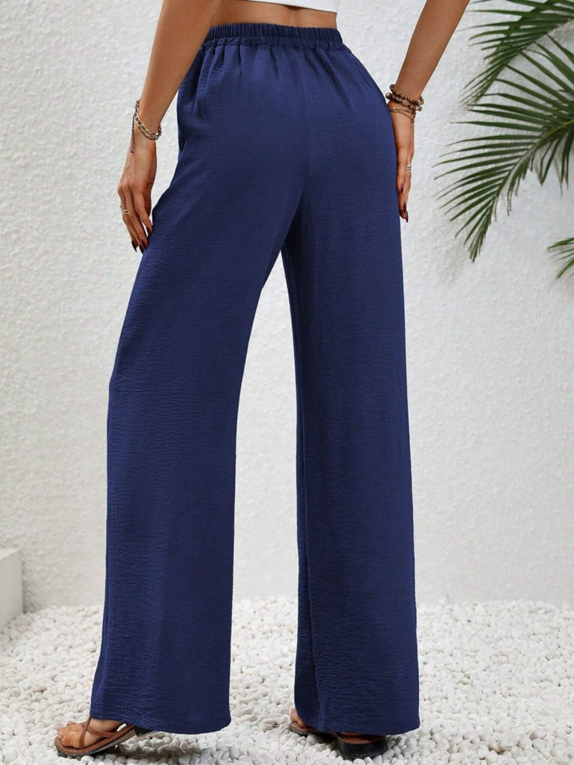 Wide Leg Drawstring Pants - Siennasass