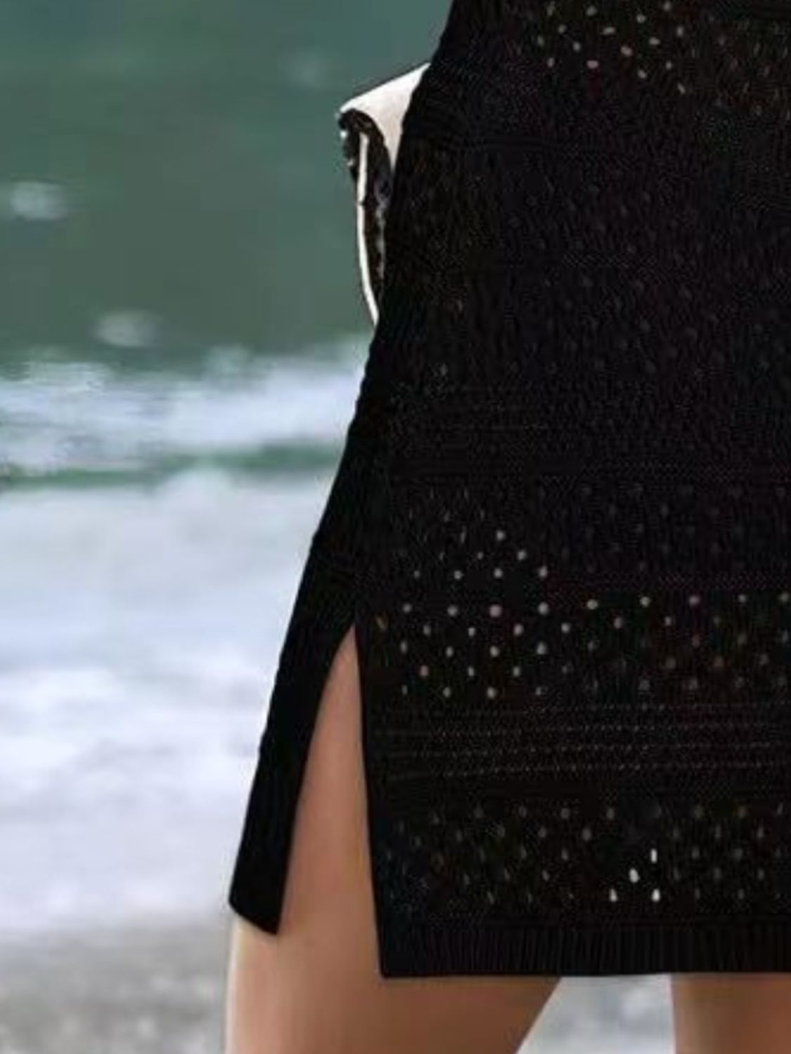 Openwork Scoop Neck Cover Up - Siennasass