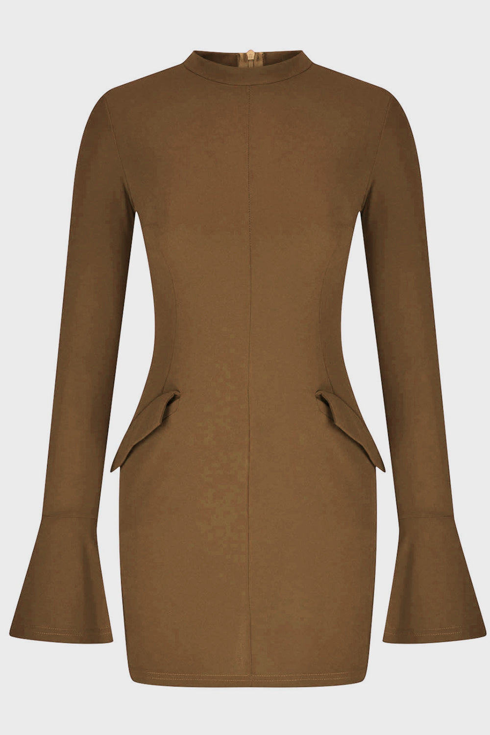 Mock Neck Long Sleeve Mini Dress - Siennasass