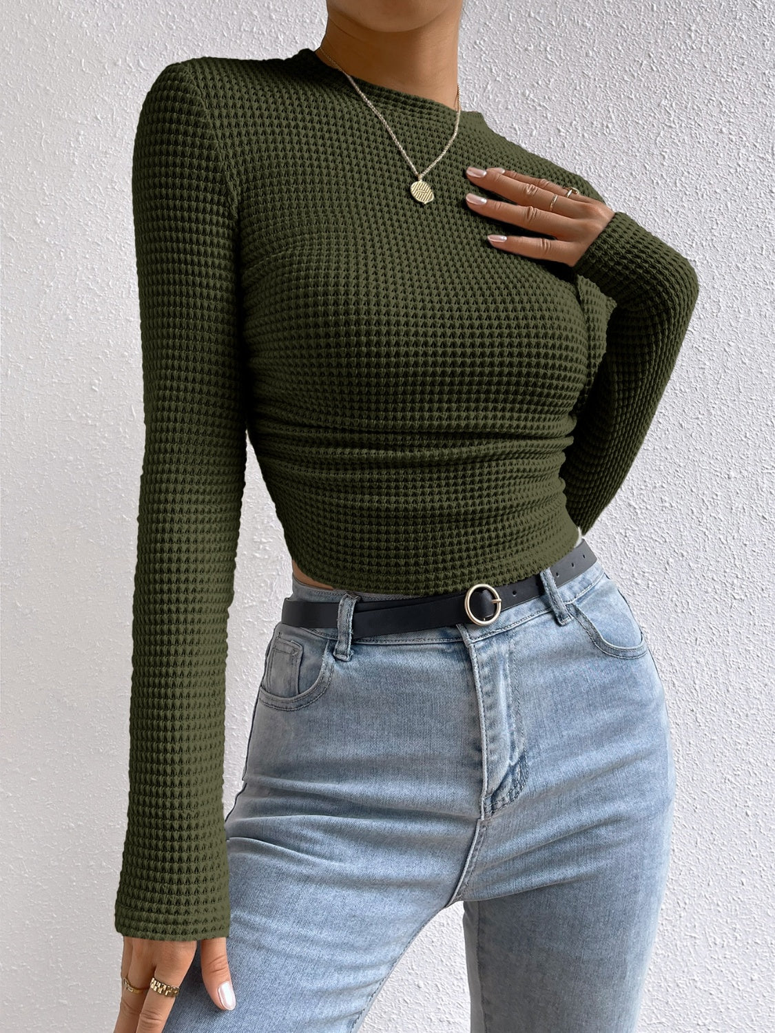 Round Neck Long Sleeve T-Shirt - Siennasass
