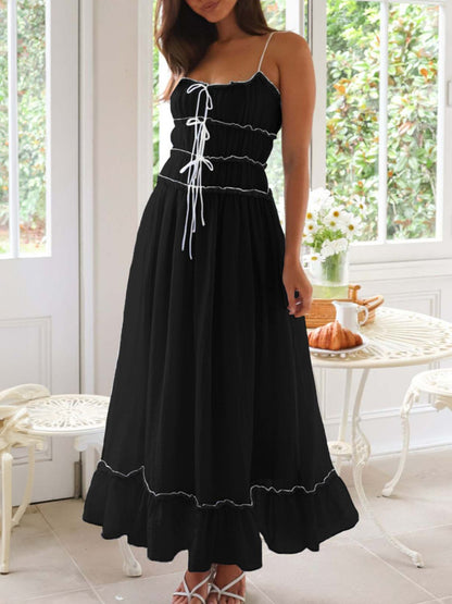 Devine – Midi-Camisole-Kleid mit Rüschensaum und Rüschen