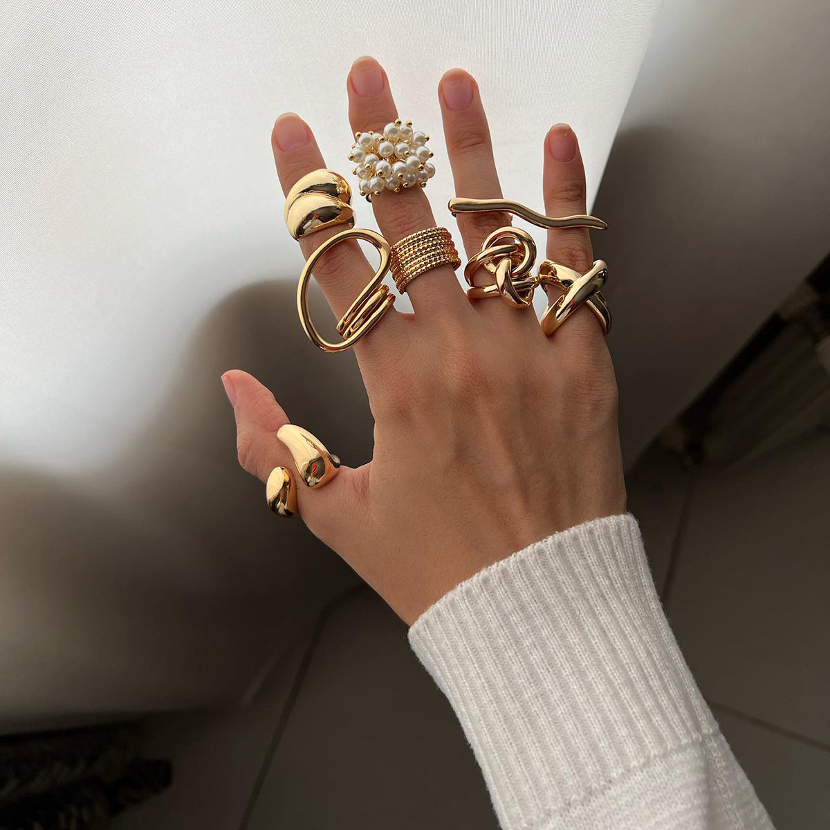 18K Gold-Plated Stainless Steel Open Ring - Siennasass