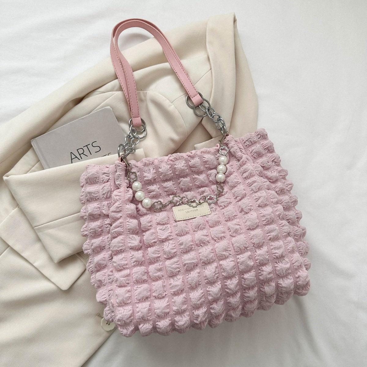 Bubble Textured Tote Bag - Siennasass
