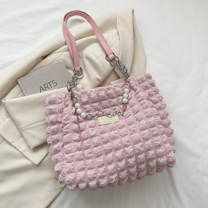 Bubble Textured Tote Bag - Siennasass