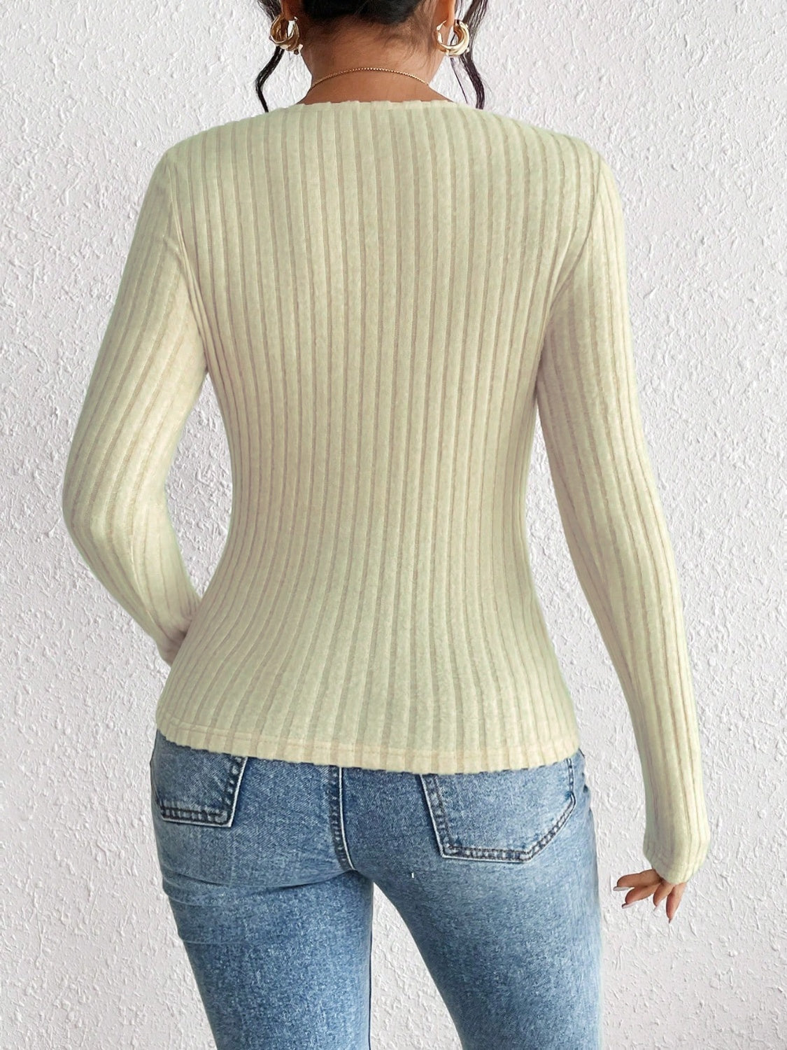 Ribbed Long Sleeve T-Shirt - Siennasass