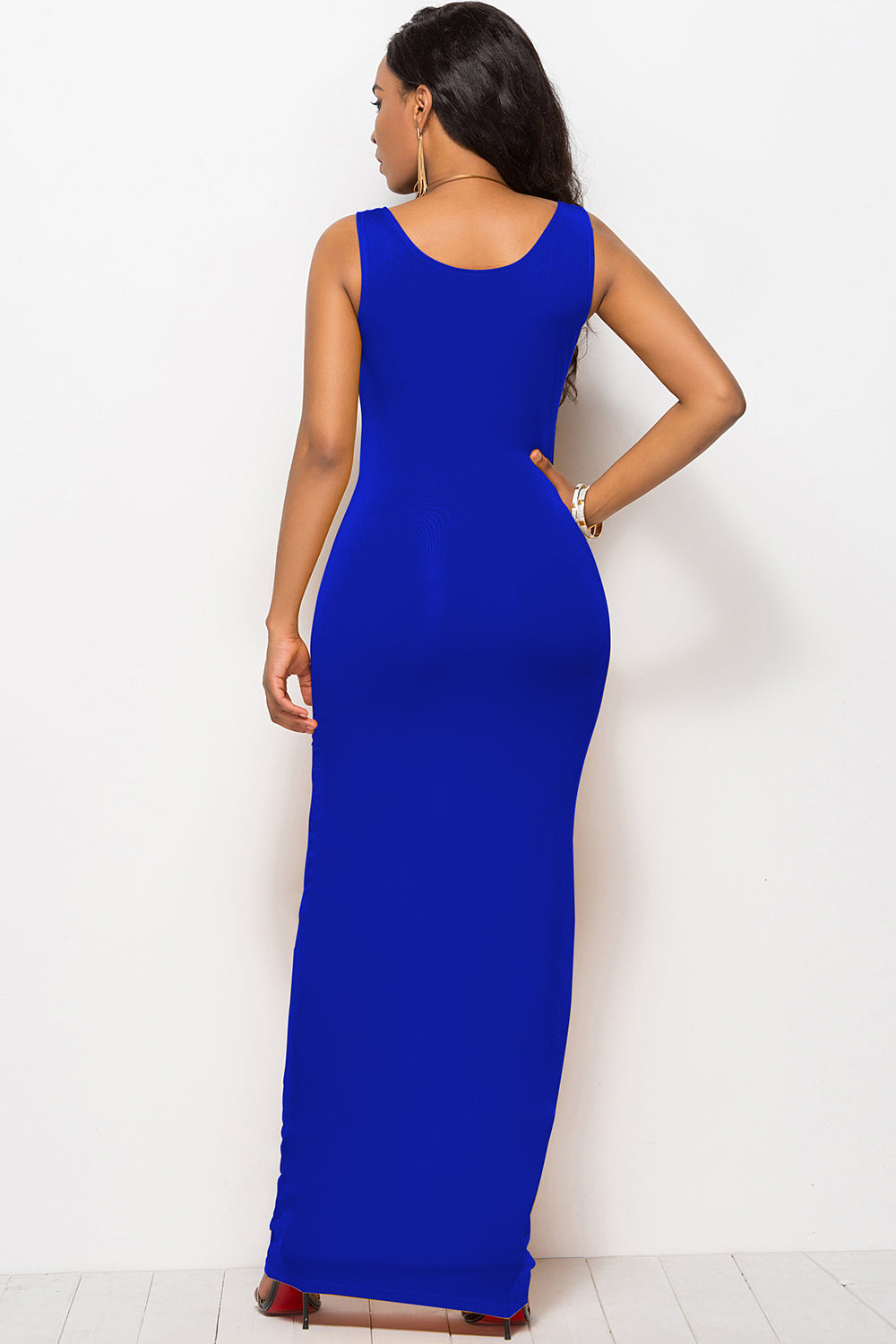 Scoop Neck Wide Strap Maxi Dress - Siennasass