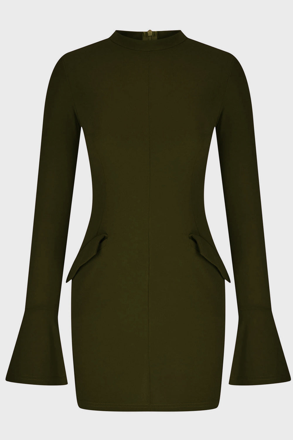 Mock Neck Long Sleeve Mini Dress - Siennasass