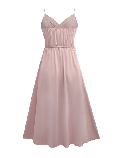 Tied Surplice Sleeveless Midi Cami Dress - Siennasass