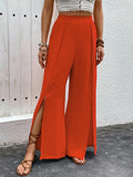 Slit Wide Leg Pants - Siennasass