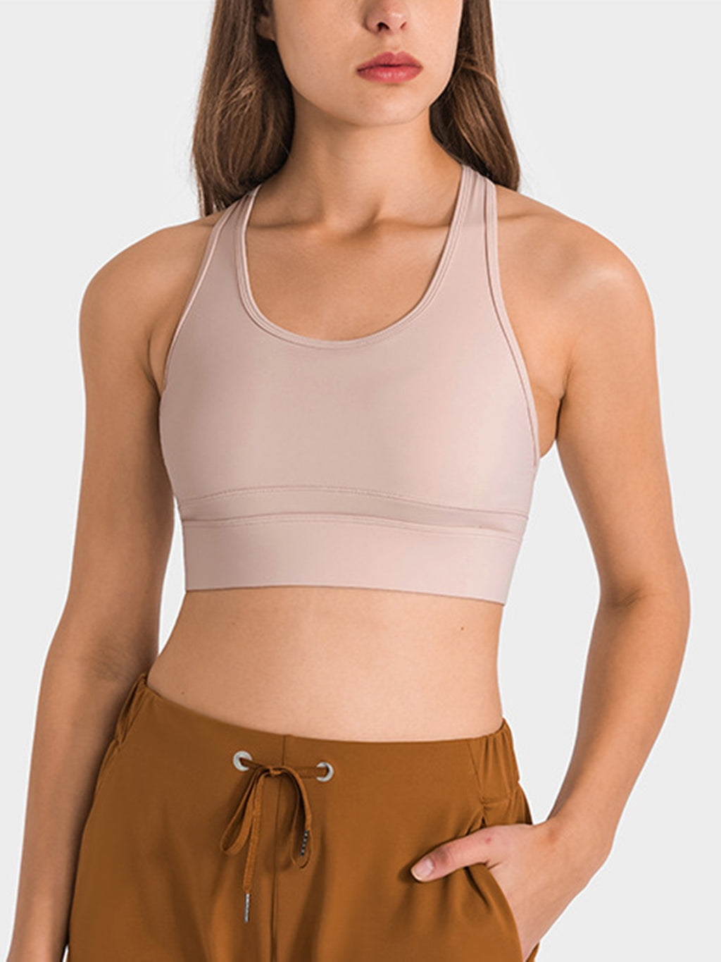 Double Take Round Neck Racerback Cropped Tank - Siennasass