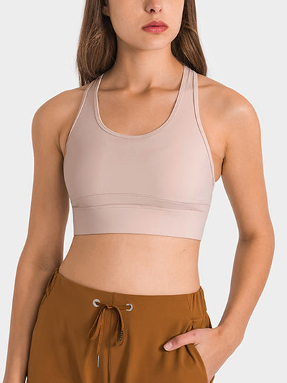 Double Take Round Neck Racerback Cropped Tank - Siennasass