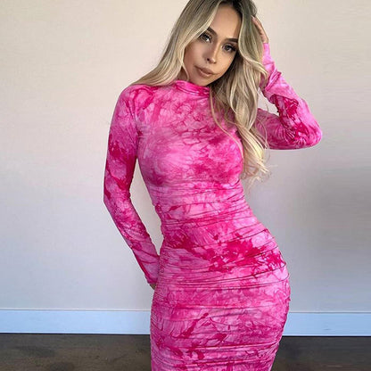 round neck long sleeve dress - Siennasass