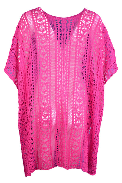 Cutout V-Neck Cover-Up with Tassel - Siennasass