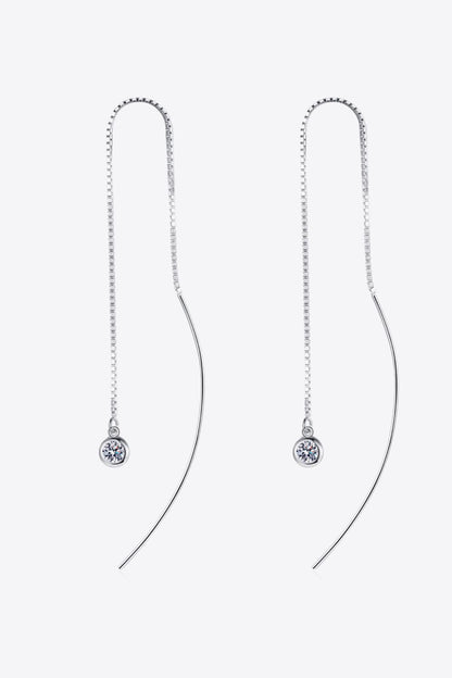 Moissanite 925 Sterling Silver Threader Earrings - Siennasass