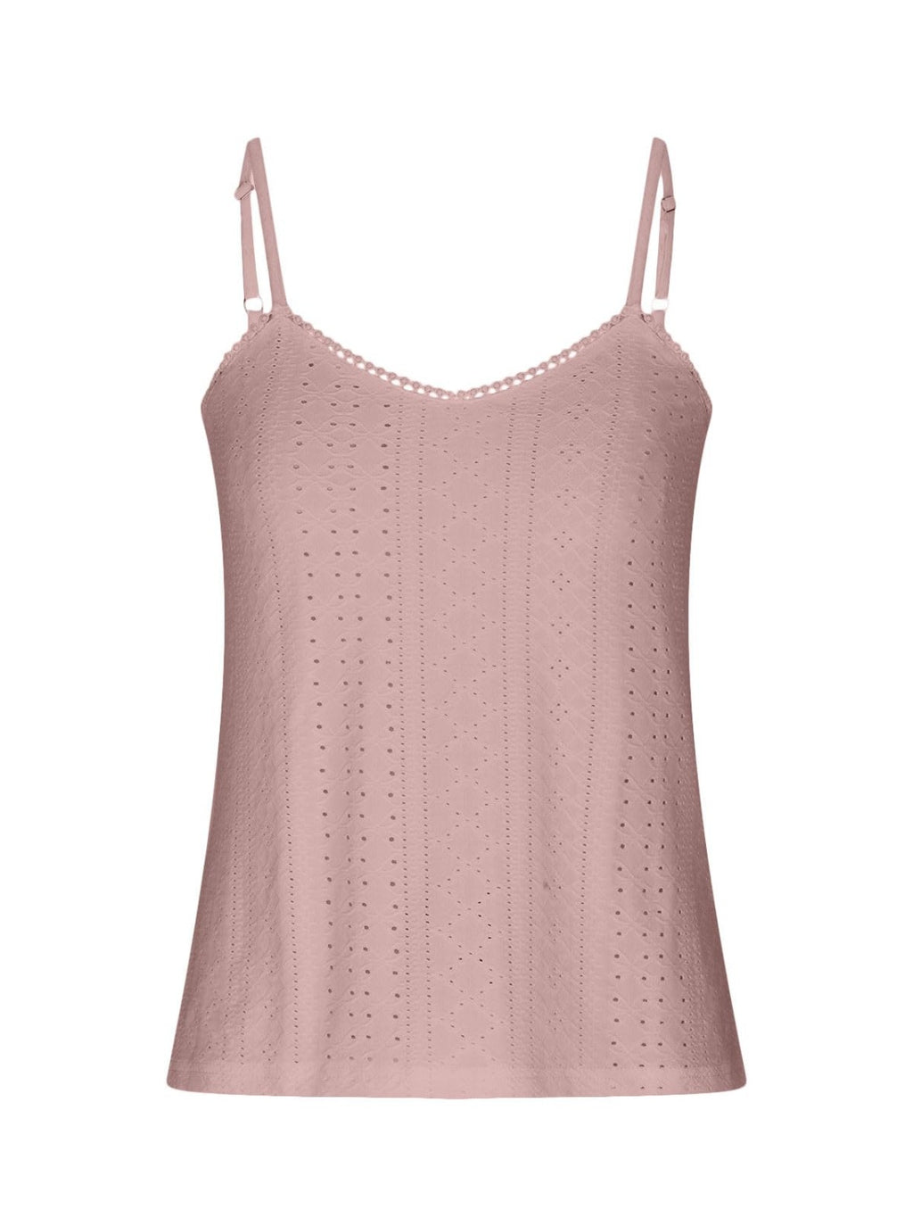 Eyelet Lace Detail V-Neck Cami - Siennasass