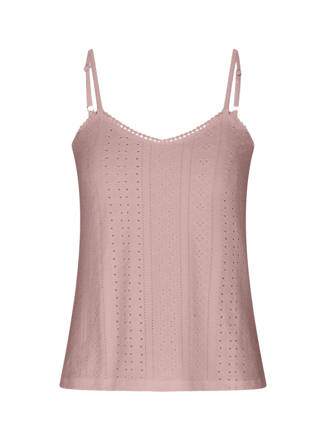 Eyelet Lace Detail V-Neck Cami - Siennasass