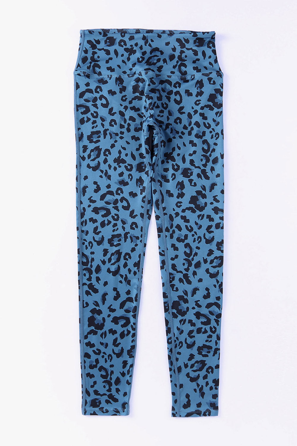 Leopard Print Wide Waistband Leggings - Siennasass
