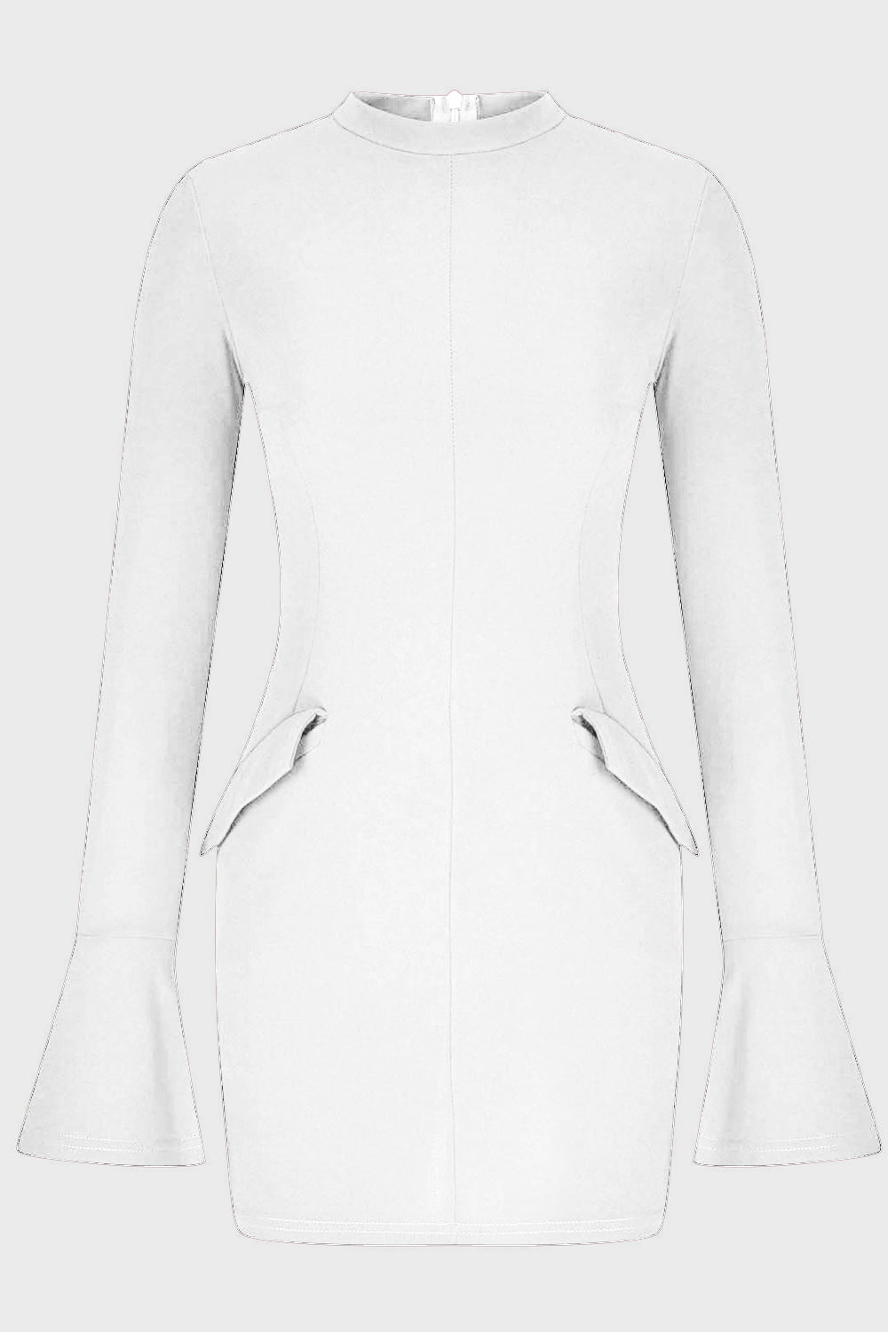 Mock Neck Long Sleeve Mini Dress - Siennasass