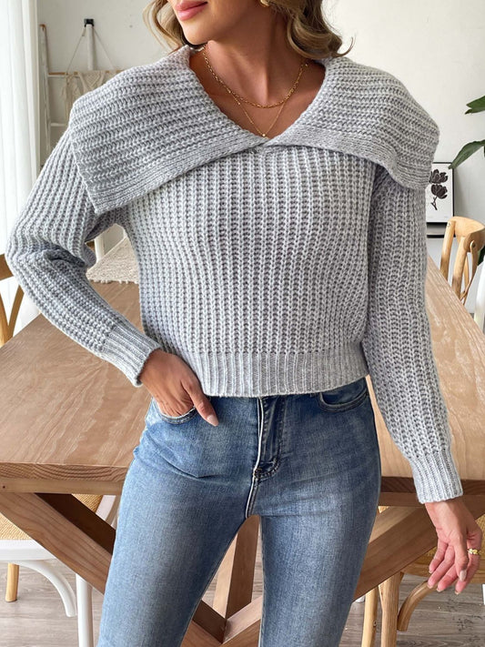 Cable-Knit Long Sleeve Sweater - Siennasass