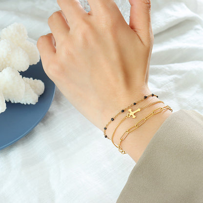 Titanium Steel Three-Layered Bracelet - Siennasass